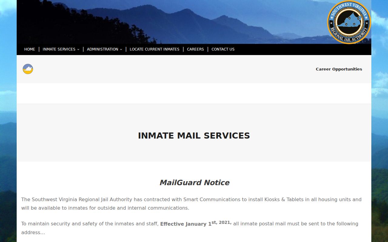 Washington County arrest records regional jail mail rules